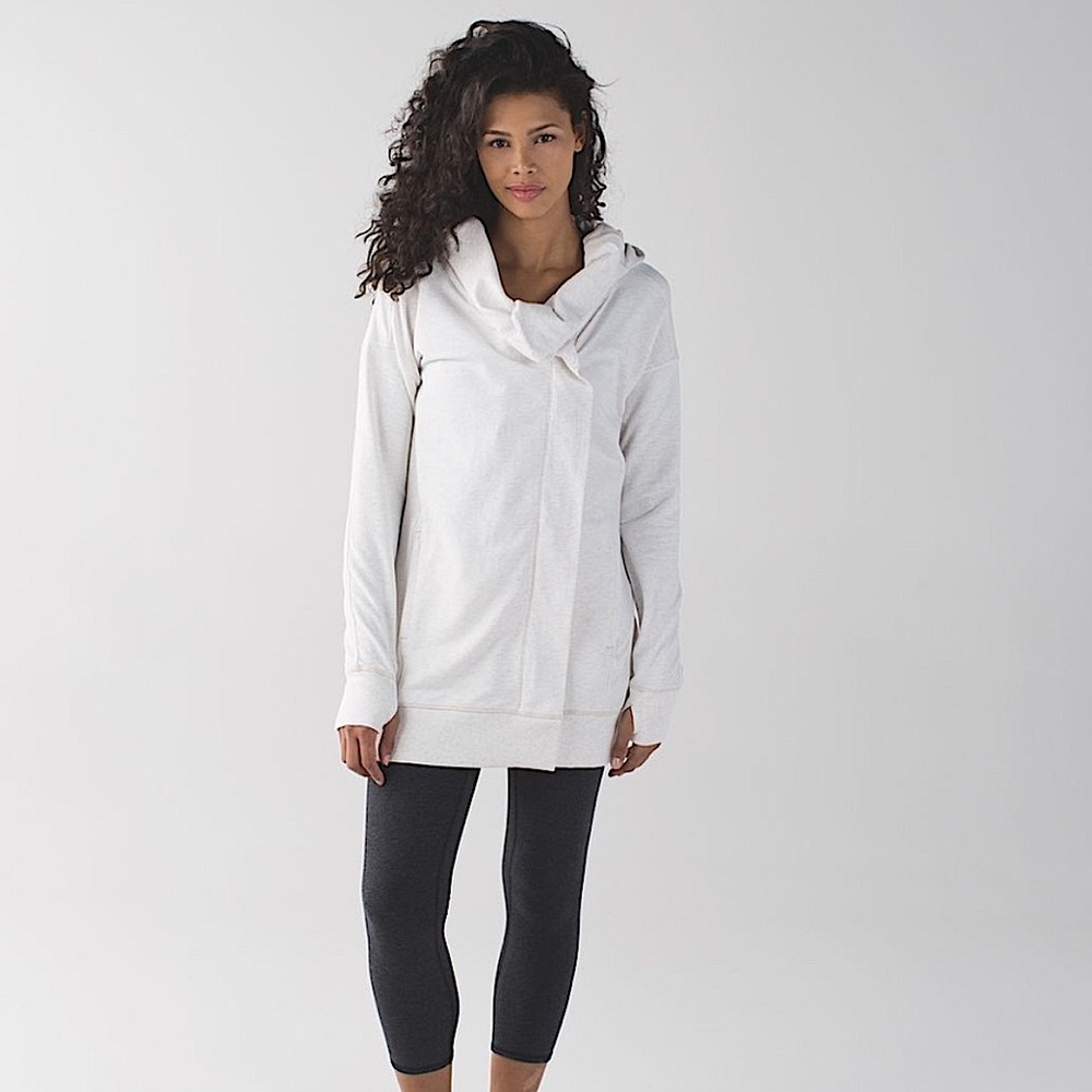 LULULEMON Wrap Up Sweatshirt Jacket in Heather Gray SZ 6